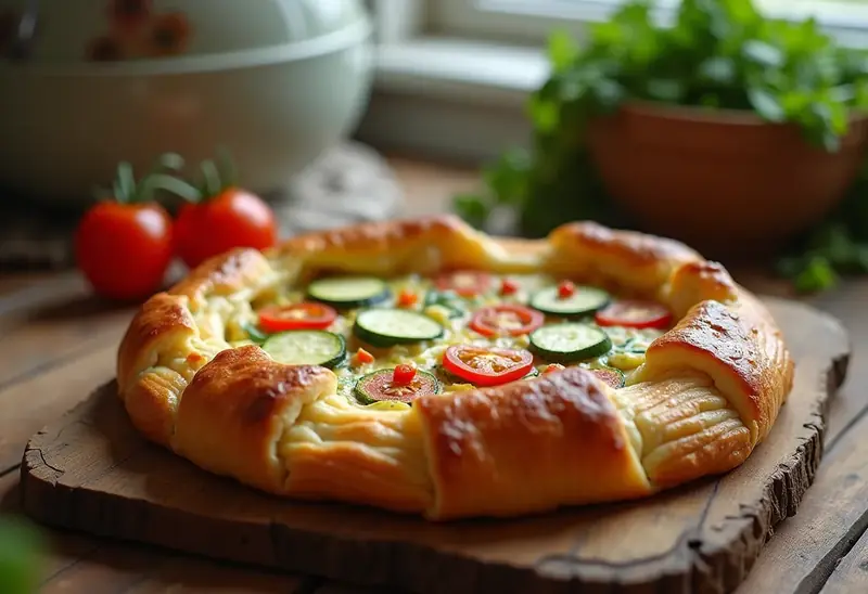 Feuilleté d'été gourmand aux légumes frais
