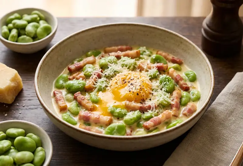Fèves à la Carbonara : Recette Savoureuse et Facile