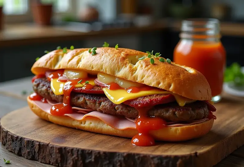 Francesinha portugaise : sandwich gourmand au fromage fondu et sauce épicée