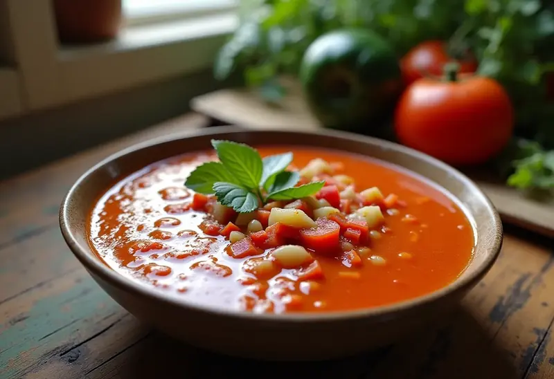 Gaspacho andalou express : soupe froide espagnole rafraîchissante
