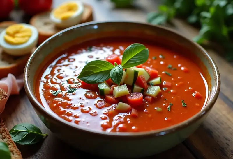 Gaspacho Andalou Frais et Sa Garniture Croquante