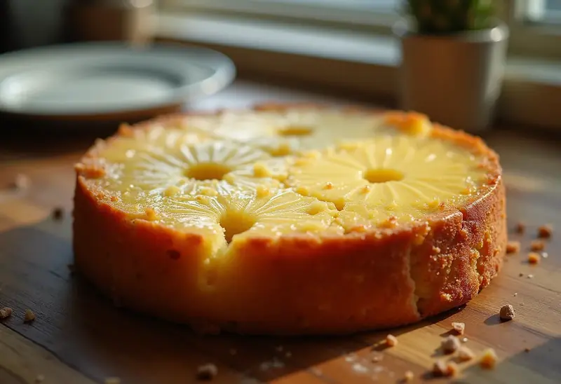Gâteau moelleux à l'ananas express pour une personne