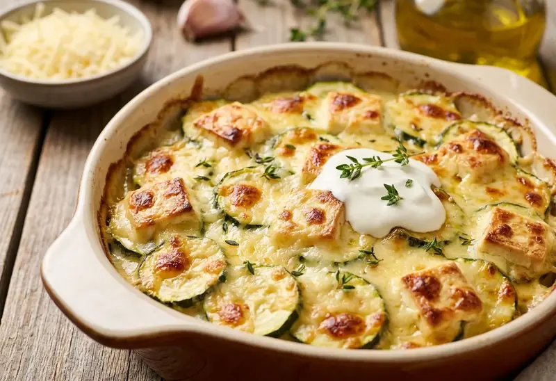 Gratin de courgettes crémeux au Carré Frais : recette facile et savoureuse