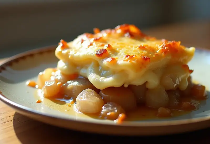 Gratin d'oignons fondant et savoureux pour une personne