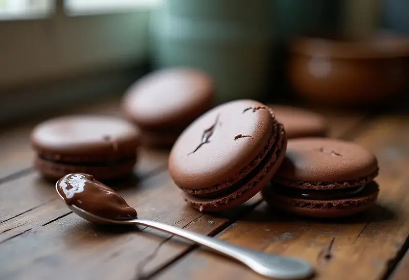 Macarons au cacao fondants et gourmands