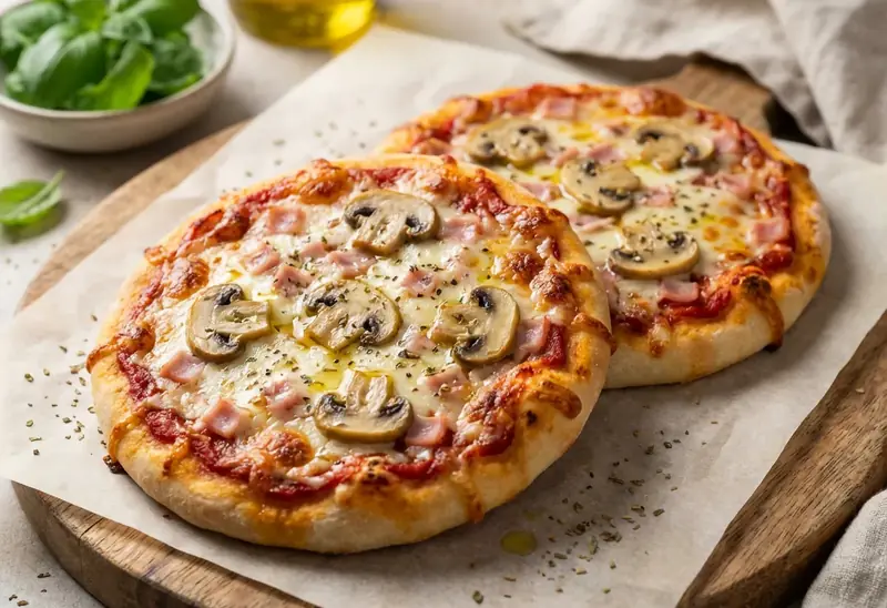 Mini pizzas Reine maison : recette facile et gourmande