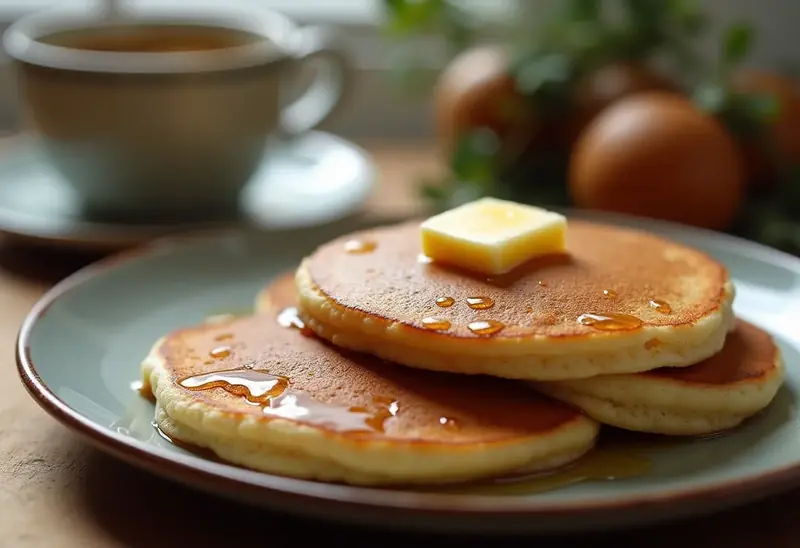 Pancakes moelleux à la farine de froment pour un petit déjeuner gourmand