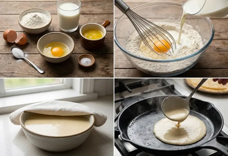 Pâte à crêpes maison facile et rapide pour 1 personne