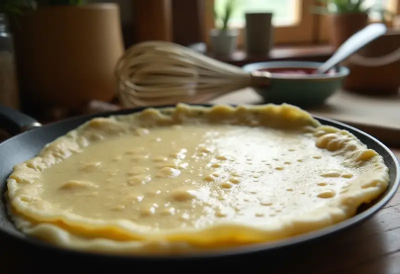 Pâte à crêpes savoureuse et facile pour une personne
