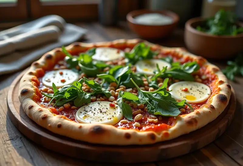 Pizza à la scarole italienne traditionnelle