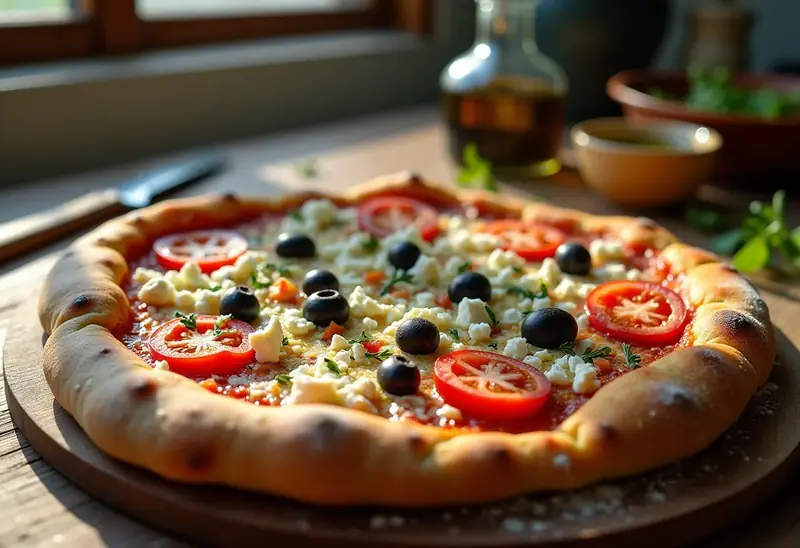 Pizza Méditerranéenne à la Feta Fondante