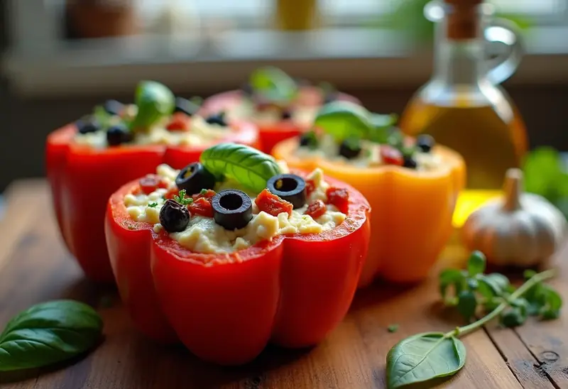 Poivrons farcis en antipasti : recette savoureuse et facile