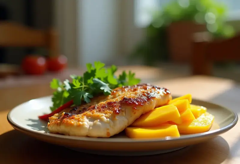 Poulet à la mangue revisité : recette savoureuse et exotique