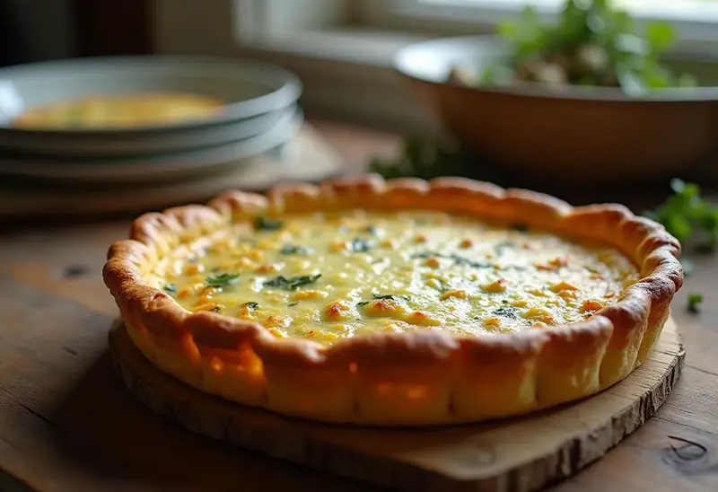 Quiche au fromage de chèvre sans beurre : recette facile et savoureuse