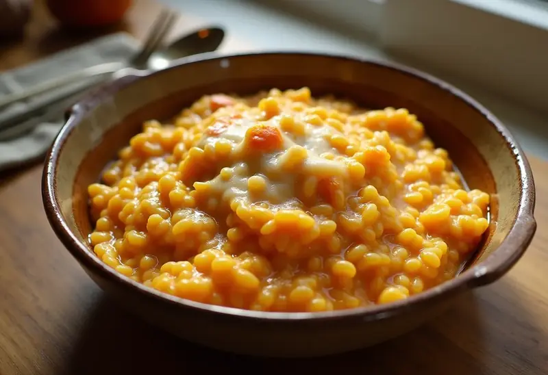 Risotto crémeux au potiron et parmesan