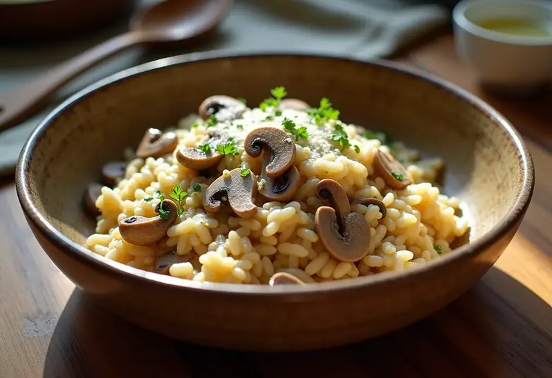 Risotto crémeux aux cèpes sauvages à l'italienne