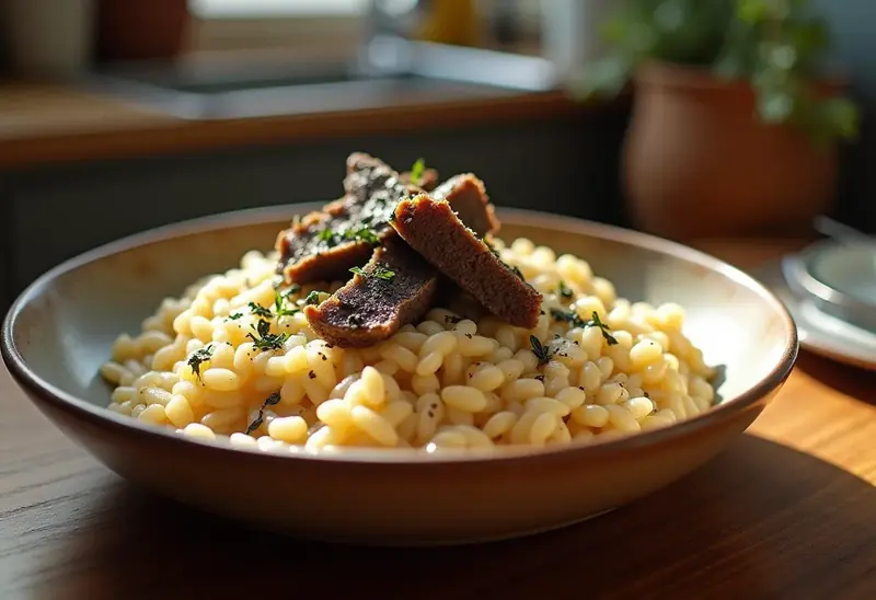 Risotto crémeux aux truffes et moelle de bœuf
