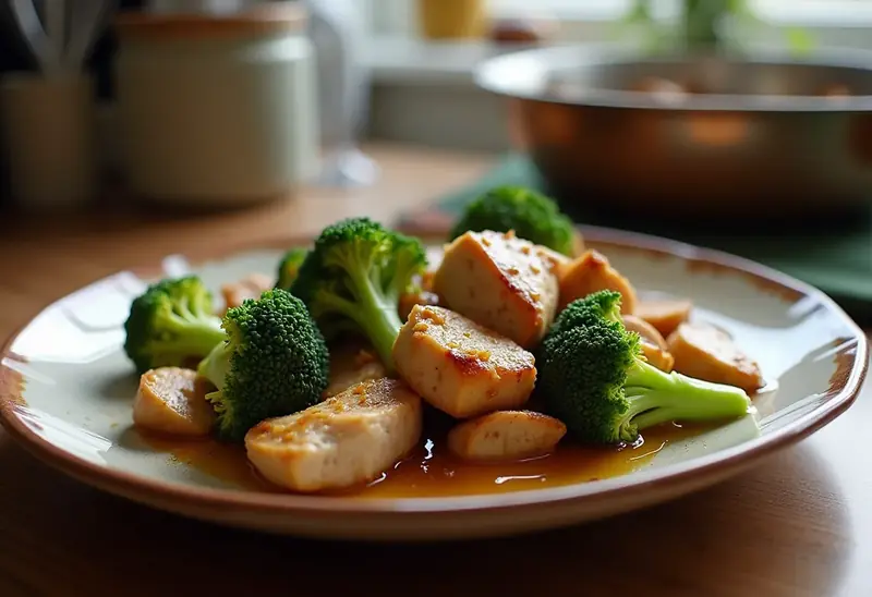 Sauté de dinde aux brocolis façon orientale, savoureux et rapide