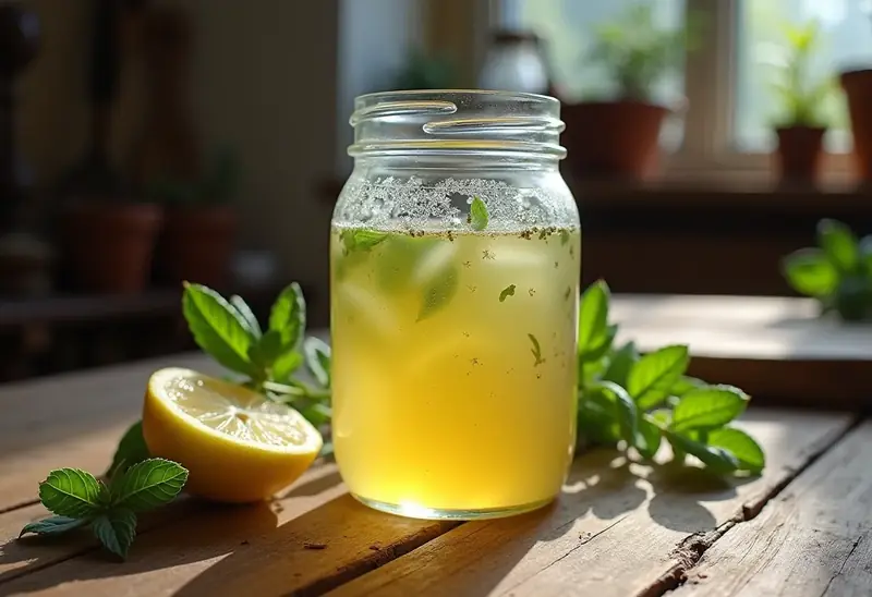 Sirop naturel de mélisse citronnée fait maison