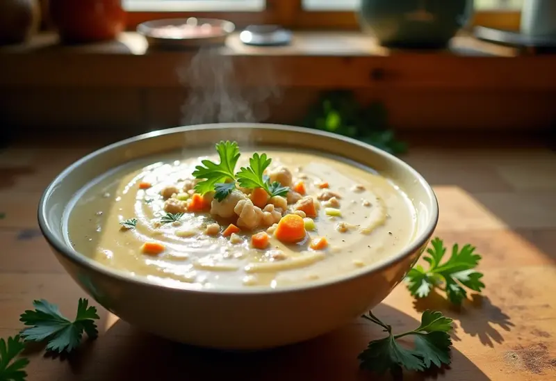 Soupe de crabe onctueuse aux saveurs marines