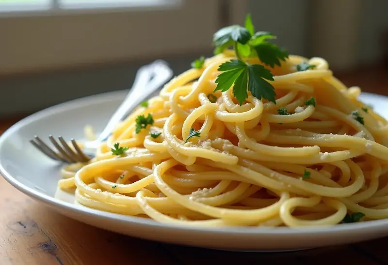 Spaghetti à l'ail savoureux et facile à préparer