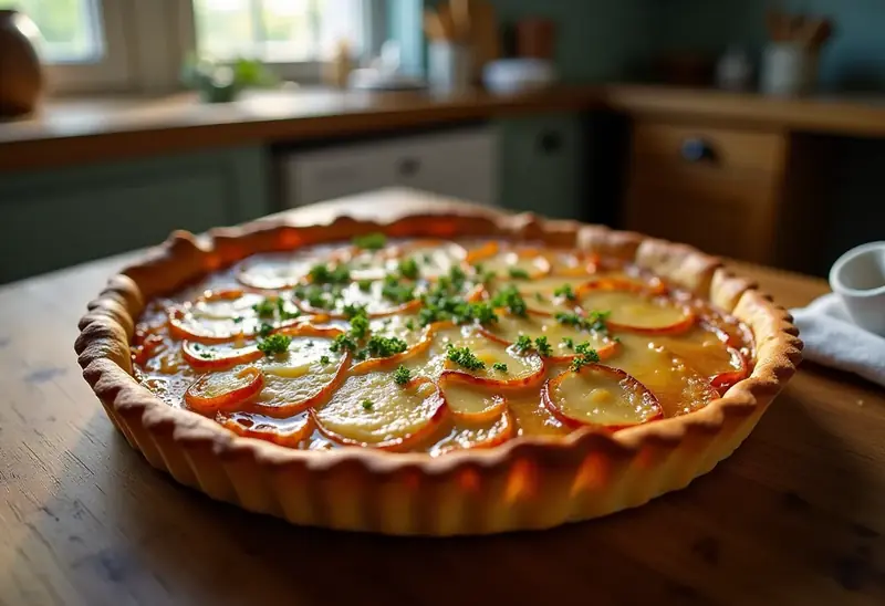 Tarte à l'oignon fraîcheur : recette facile et savoureuse