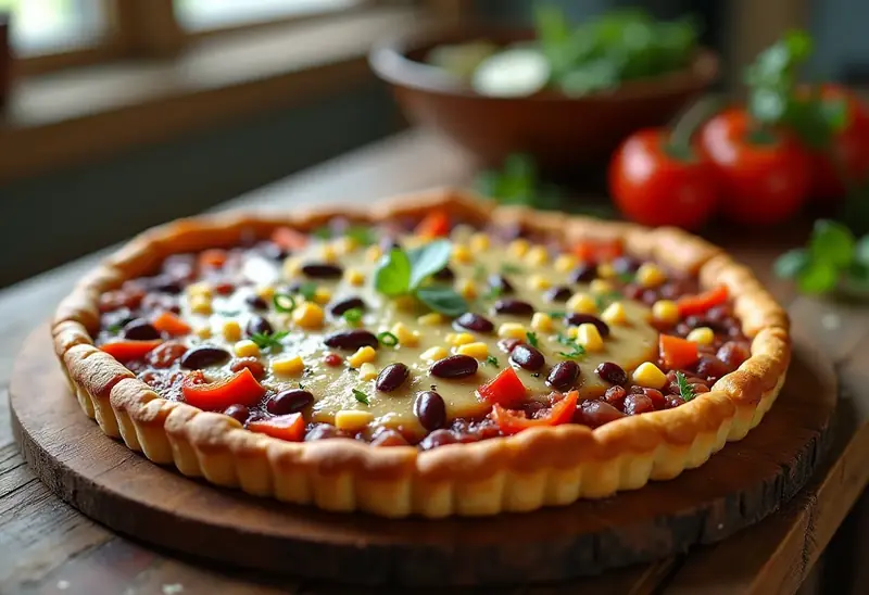 Tarte Mexicaine Savoureuse aux Légumes et Épices