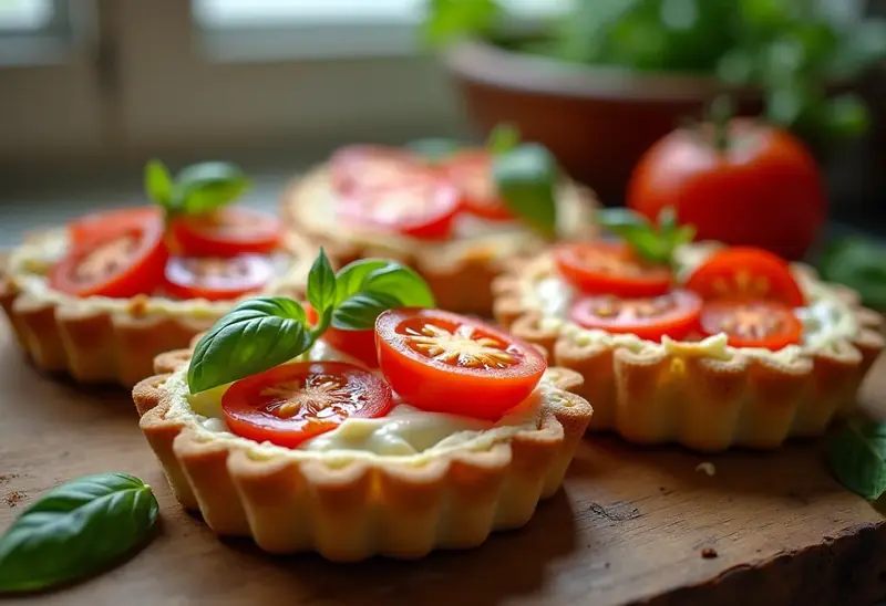Tartelettes gourmandes au carré frais et tomates cerises