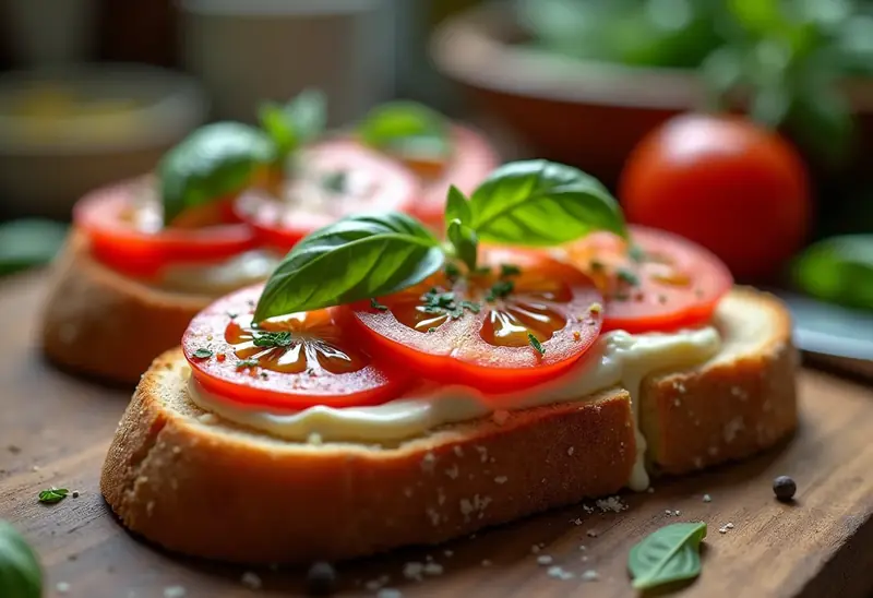Tartine chaude gourmande au Carré Frais et herbes fraîches