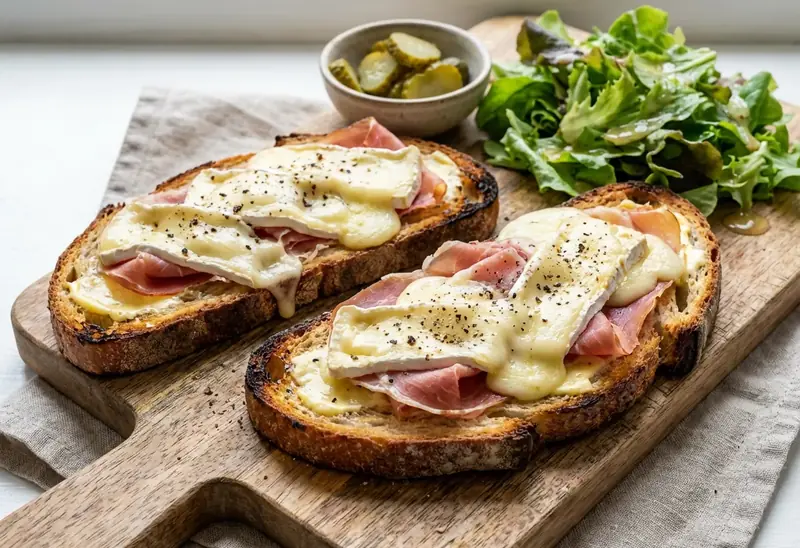 Tartines campagnardes gourmandes au fromage et jambon
