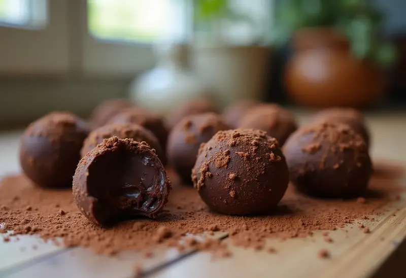 Truffes au chocolat maison fondantes et gourmandes