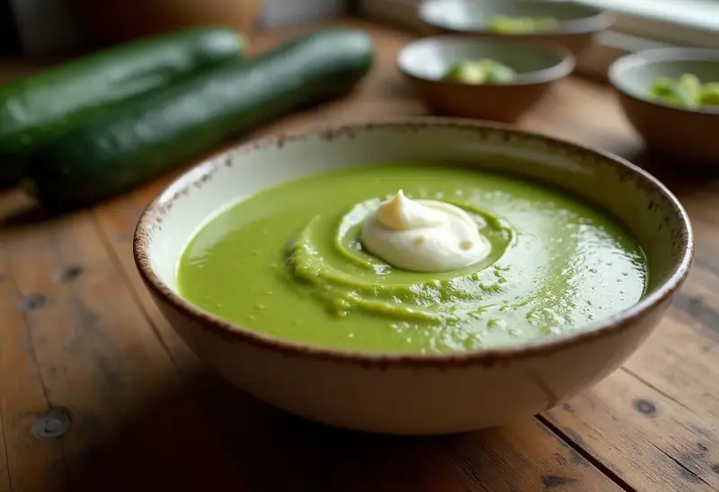 Velouté de courgettes onctueux au carré frais : recette facile et rapide