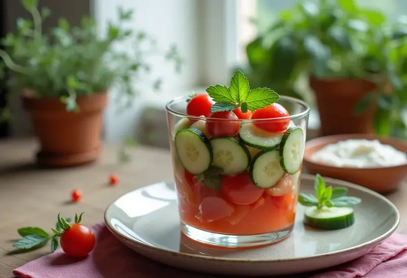 Verrine fraîcheur au carré frais : recette légère et savoureuse