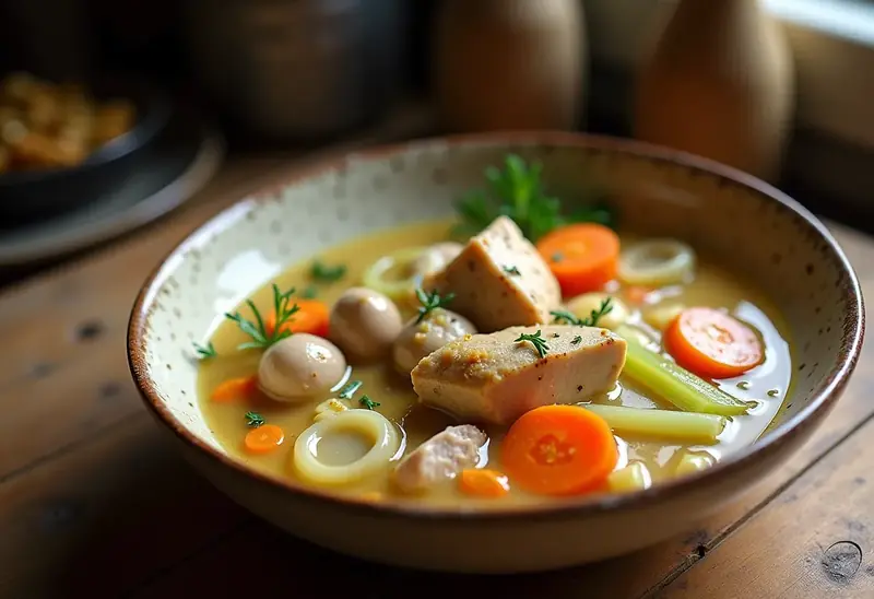 Waterzoi de poulet crémeux à la flamande