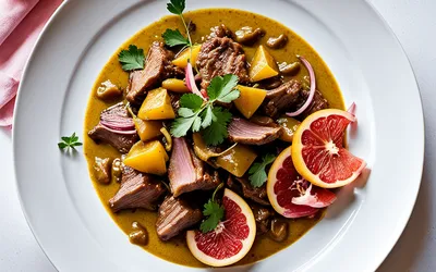 Agneau au curry et pamplemousse : recette exotique et facile