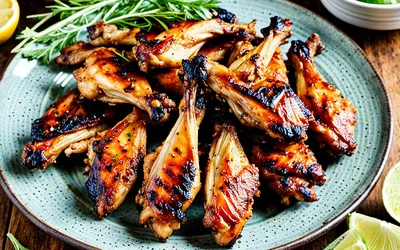Recette facile d'ailes de poulet marinées au citron et citron vert grillées