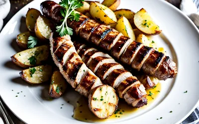 Recette d'andouillette grillée à la moutarde avec pommes de terre sautées