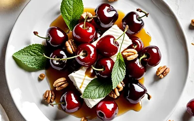 Apéritif express aux cerises fraîches et fromage de chèvre - recette facile et rapide