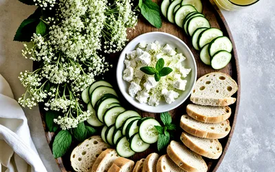 Apéritif Frais au Sureau : Cocktail et Bouchées Gourmandes pour un Moment Unique