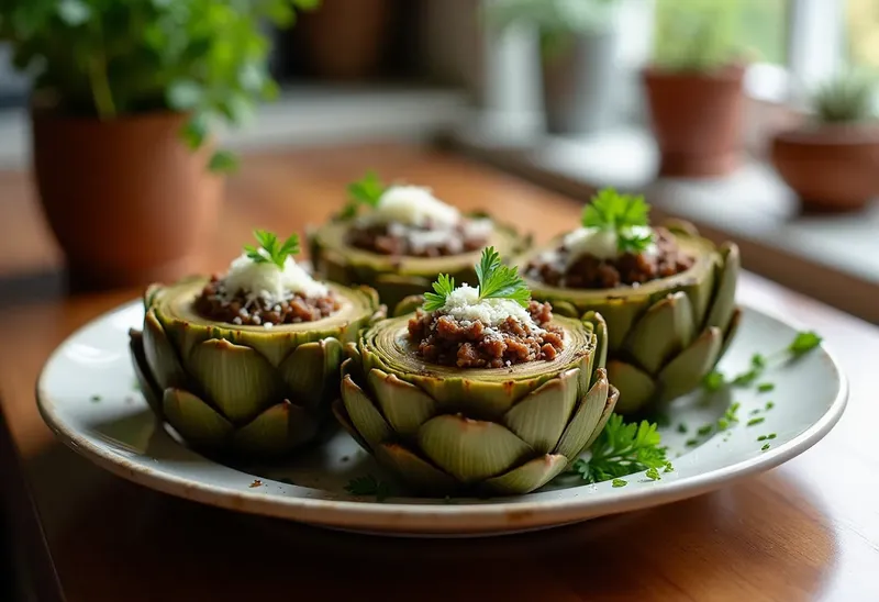 Artichauts farcis au bœuf savoureux et facile
