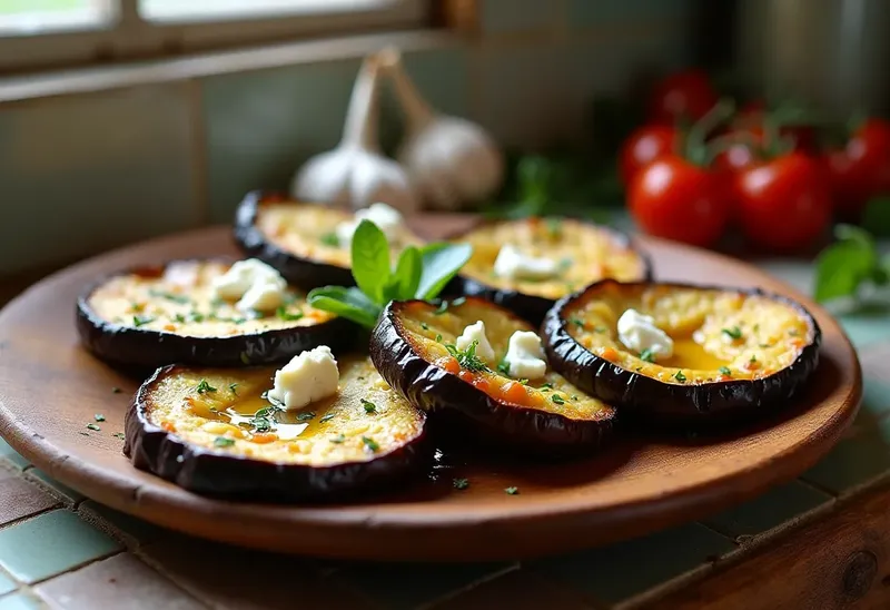 Aubergine du Soleil Rôtie aux Herbes Méditerranéennes