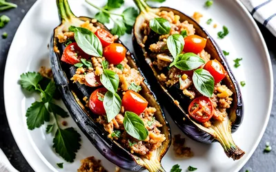 Aubergines Farcies Légères : Recette Basse Calories Facile et Savoureuse