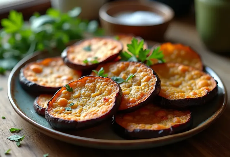 Aubergines frites croustillantes au persil frais
