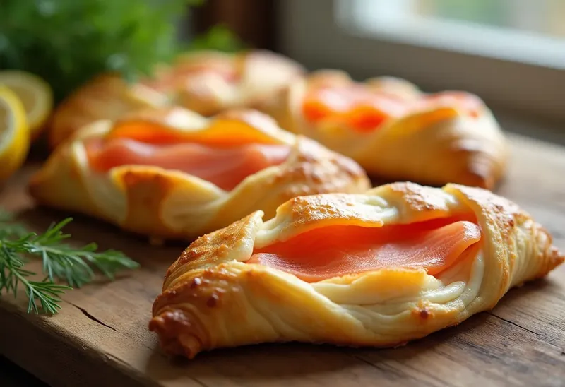 Aumônières gourmandes au saumon fumé et fromage frais