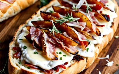 Recette facile de baguettes façon tarte flambée alsacienne croustillantes