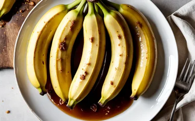 Recette facile de bananes caramélisées au ketchup épicé, encas gourmand