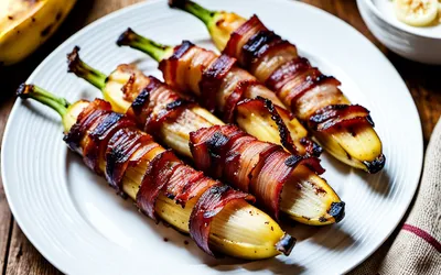 Recette facile de bananes grillées au lard croustillant