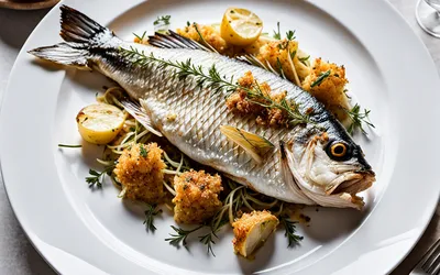 Recette facile de bar en croûte croustillante de pommes de terre et oignons