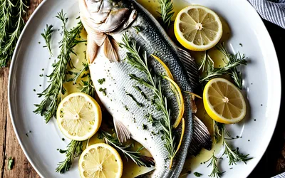 Bar entier rôti au four aux herbes et citron - recette facile et savoureuse