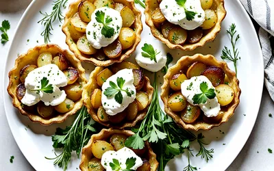 Barquettes de pommes de terre au chèvre frais et herbes fraîches : recette facile et gourmande
